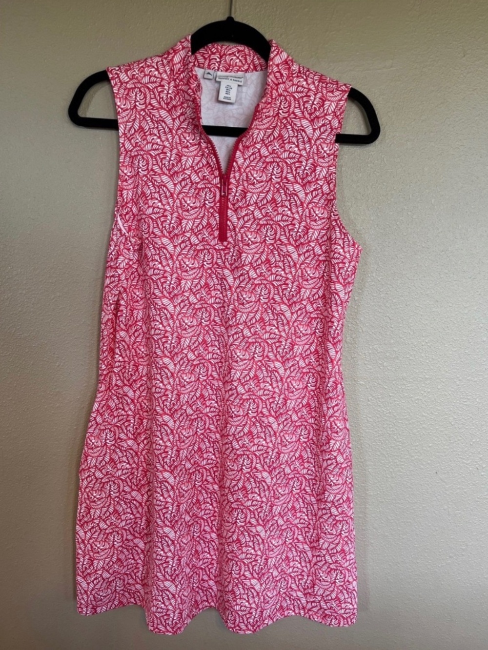 The selected item is the Tommy Bahama Racquet & Paddle Monstera Print Dress. - Picture 1 of 7